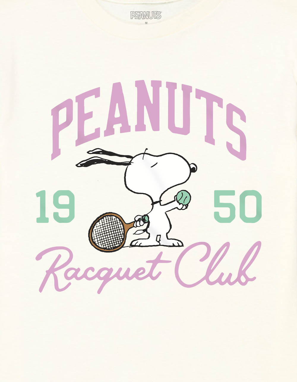 PEANUTS Racquet Club Unisex Kids Tee - OFF WHITE