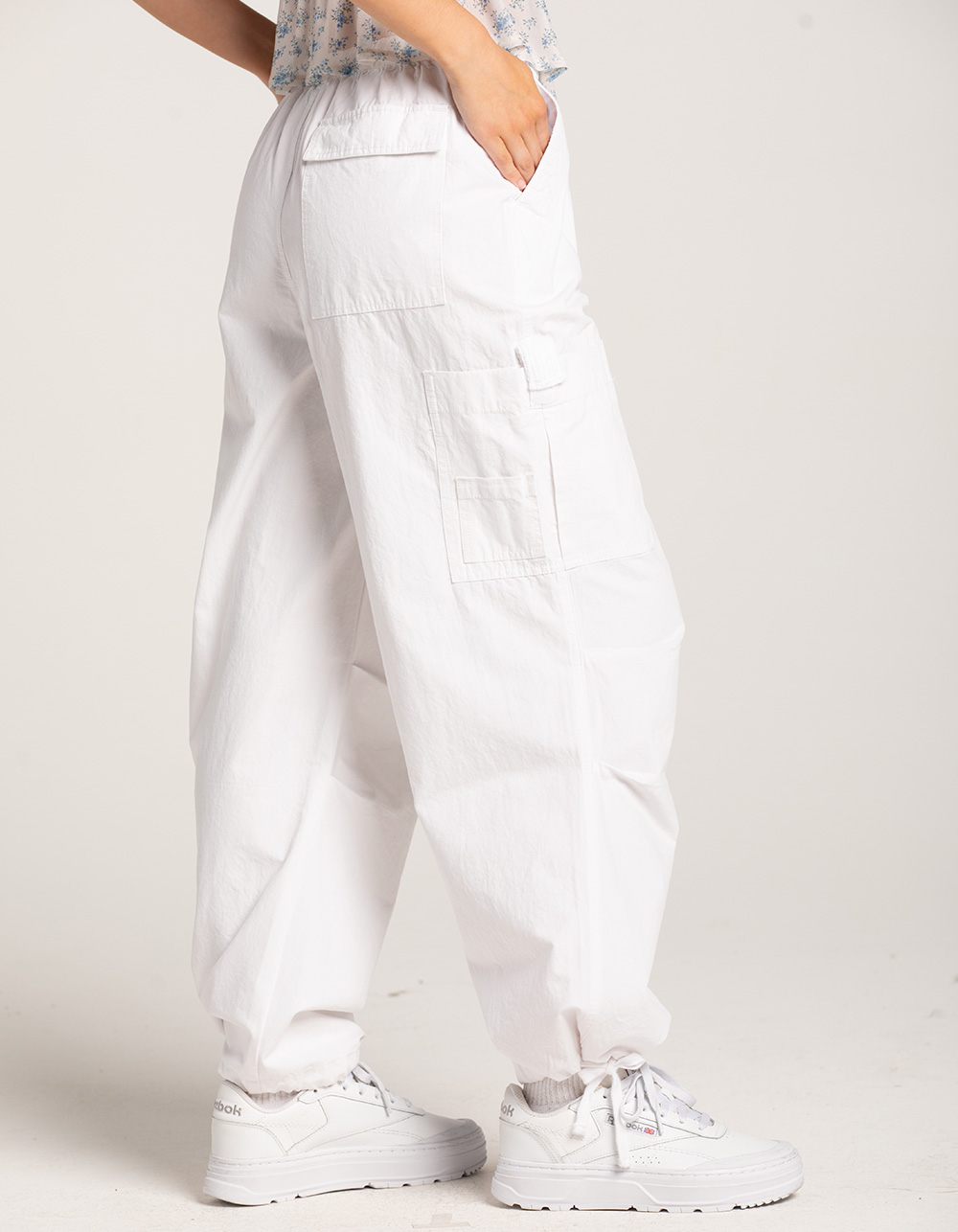RSQ Womens Low Rise Parachute Pants - WHITE | Tillys