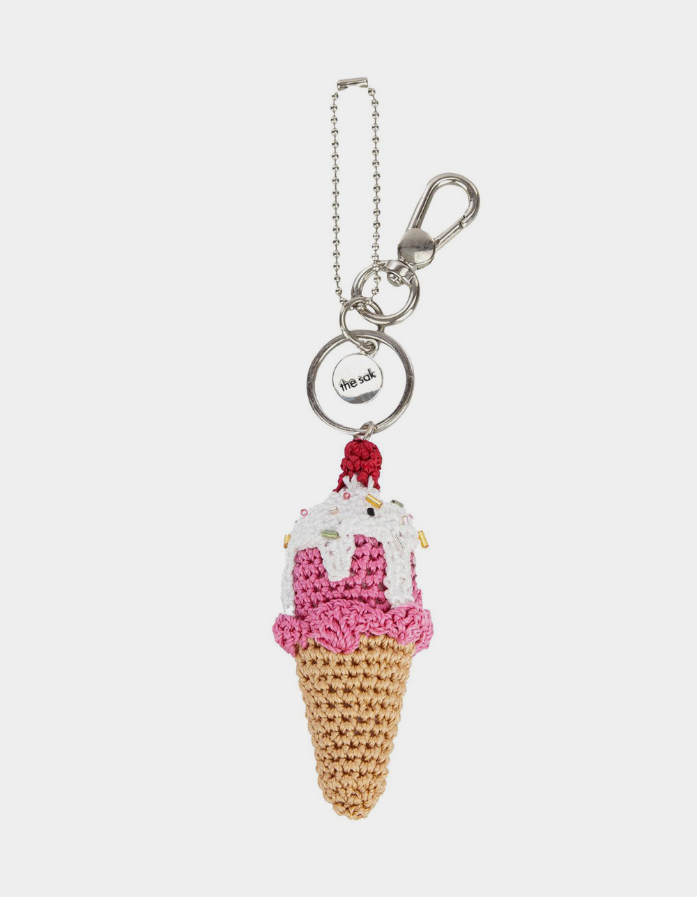 THE SAK Strawberry Ice Cream Yarnicharmz Dangle - STRAWBERRY