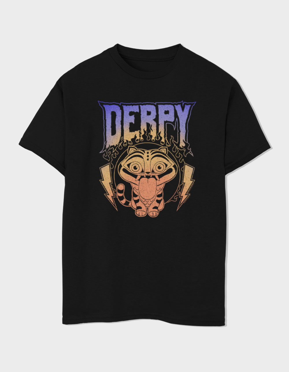 KPOP DEMON HUNTERS Derp Metal Unisex Kids Tee - BLACK