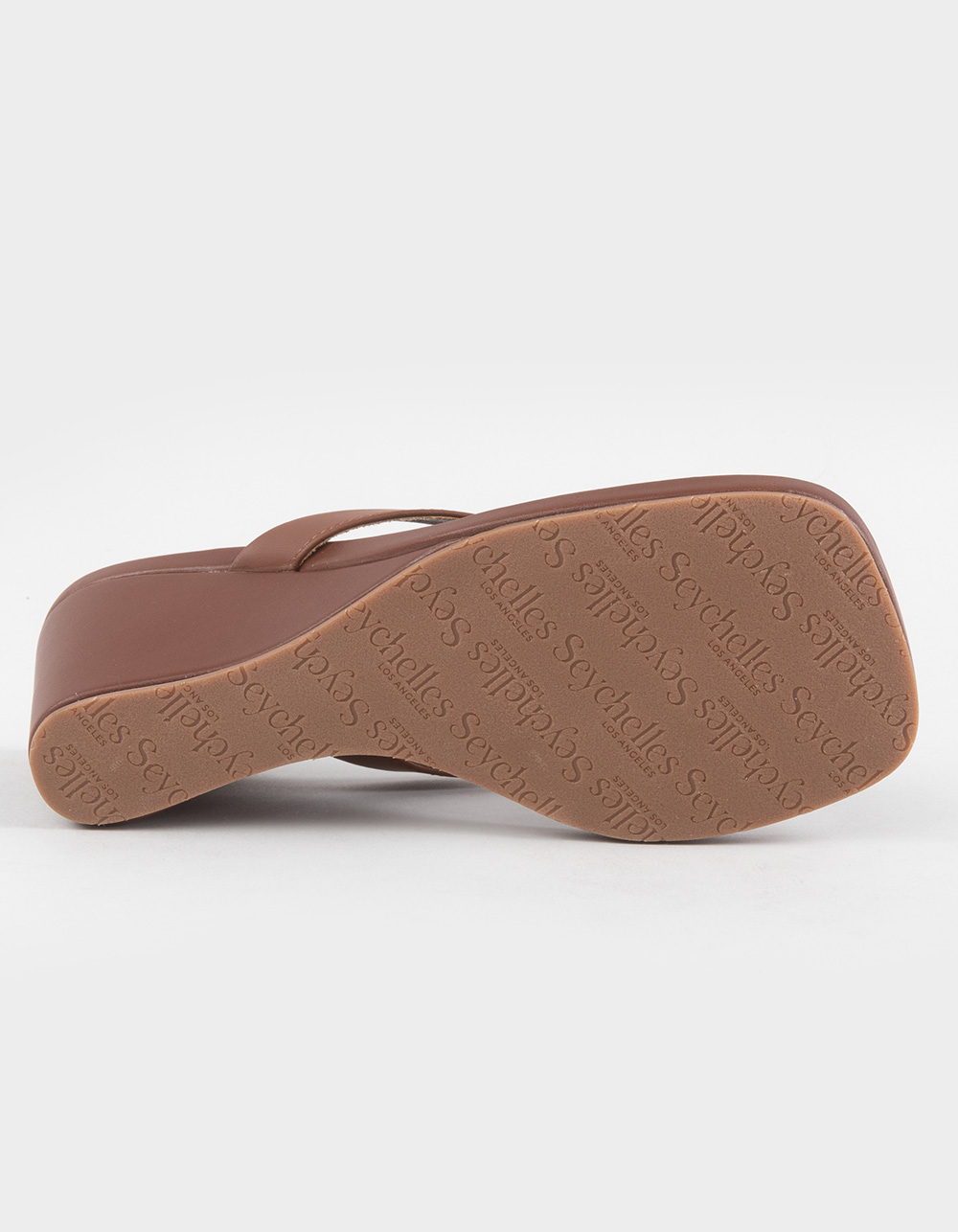 SEYCHELLES Uptown Womens Wedge Flip Flops - BROWN