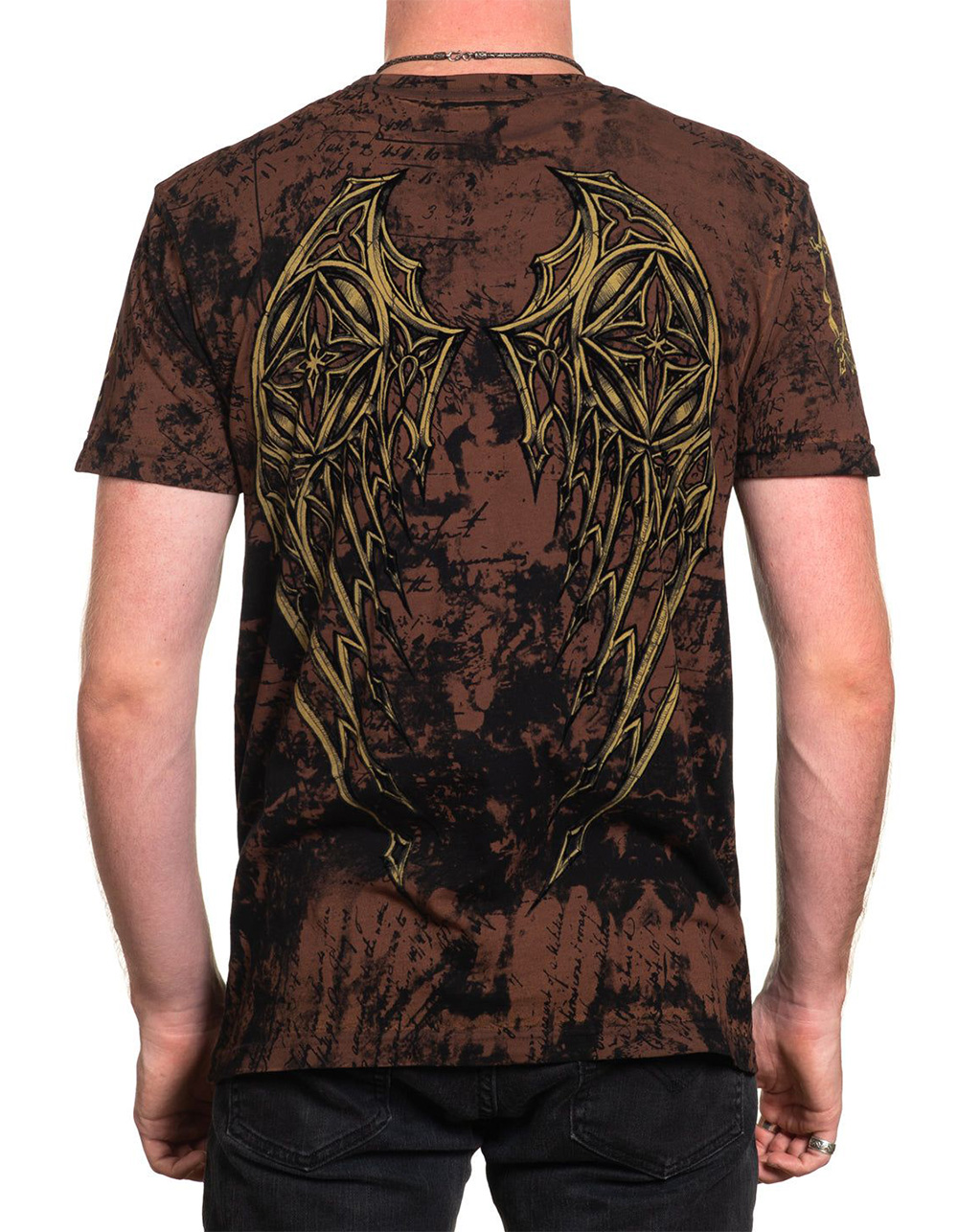 AFFLICTION Spiker Mens Tee - BROWN