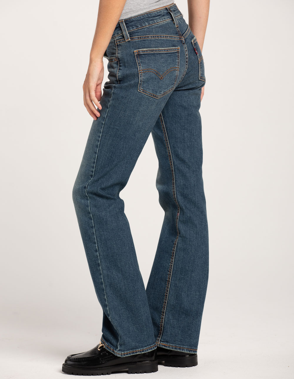 LEVI'S Superlow Bootcut Womens Jeans - Show On The Road - DARK VINTAGE ...