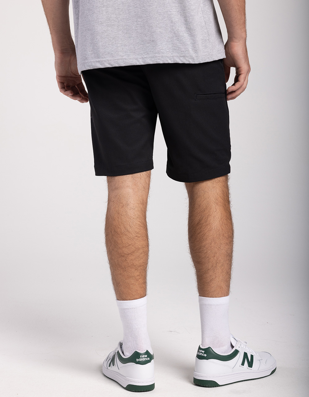 DICKIES Black Mens Slim Fit Work Shorts 
