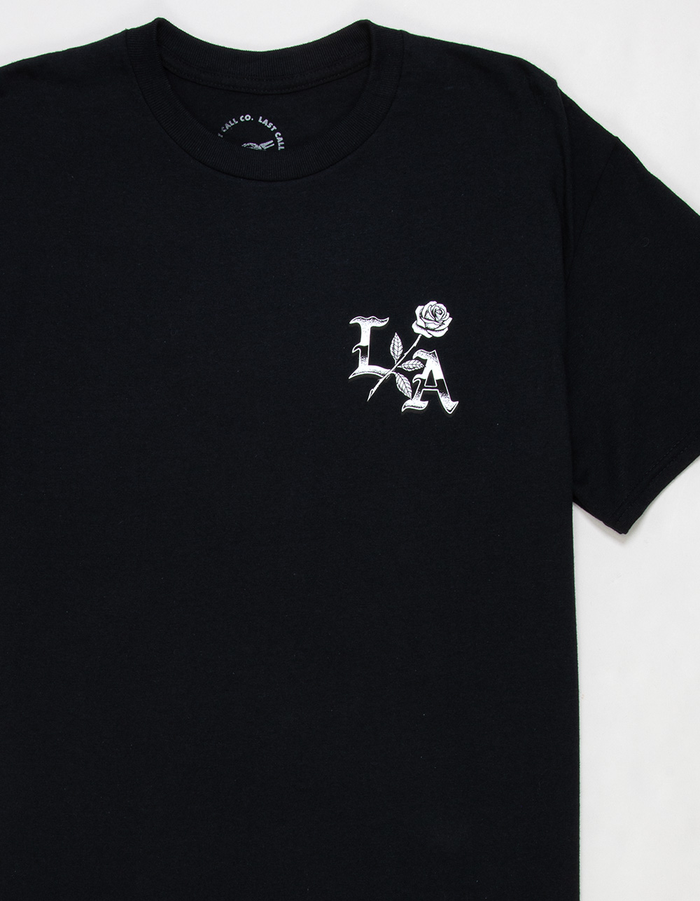 LAST CALL CO. Chrome Rose Mens Tee - BLACK