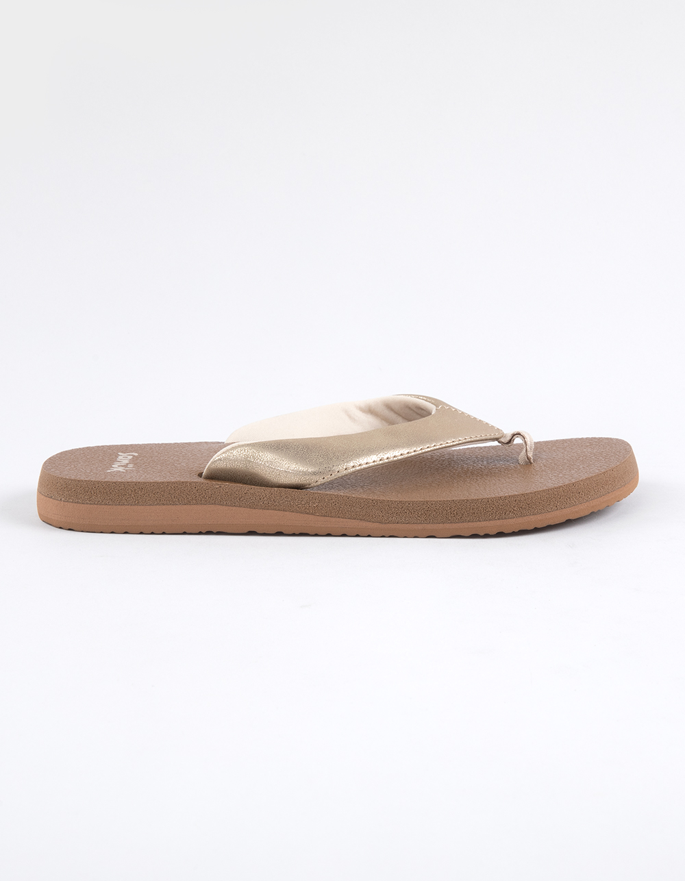 SANUK Yoga Mat II Metallic Womens Flip Flops - CHAMPAGNE