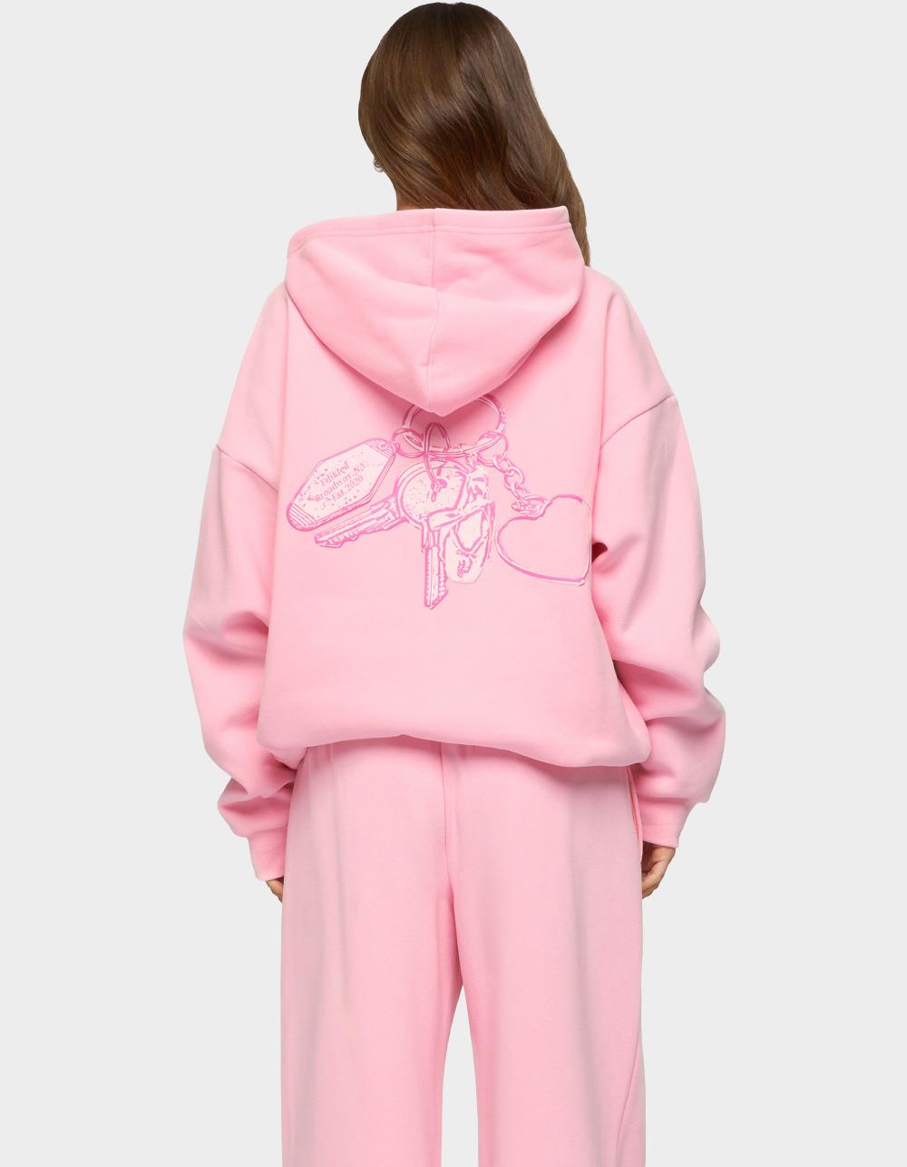 EDIKTED Keychain Cutie Hoodie - PINK