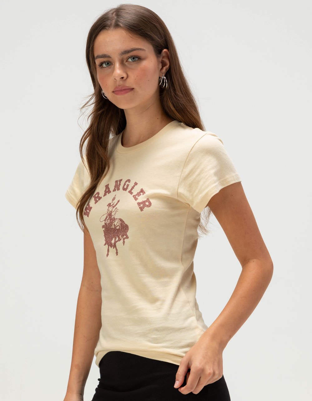WRANGLER Cowboy Womens Fitted Tee - CREAM