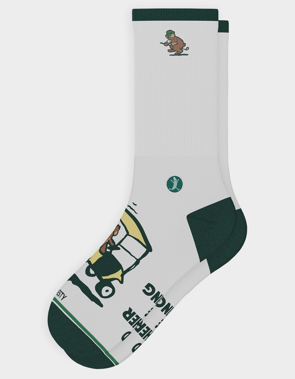 SHINESTY Golpher Golf Golpher Mens Crew Socks - GREEN COMBO