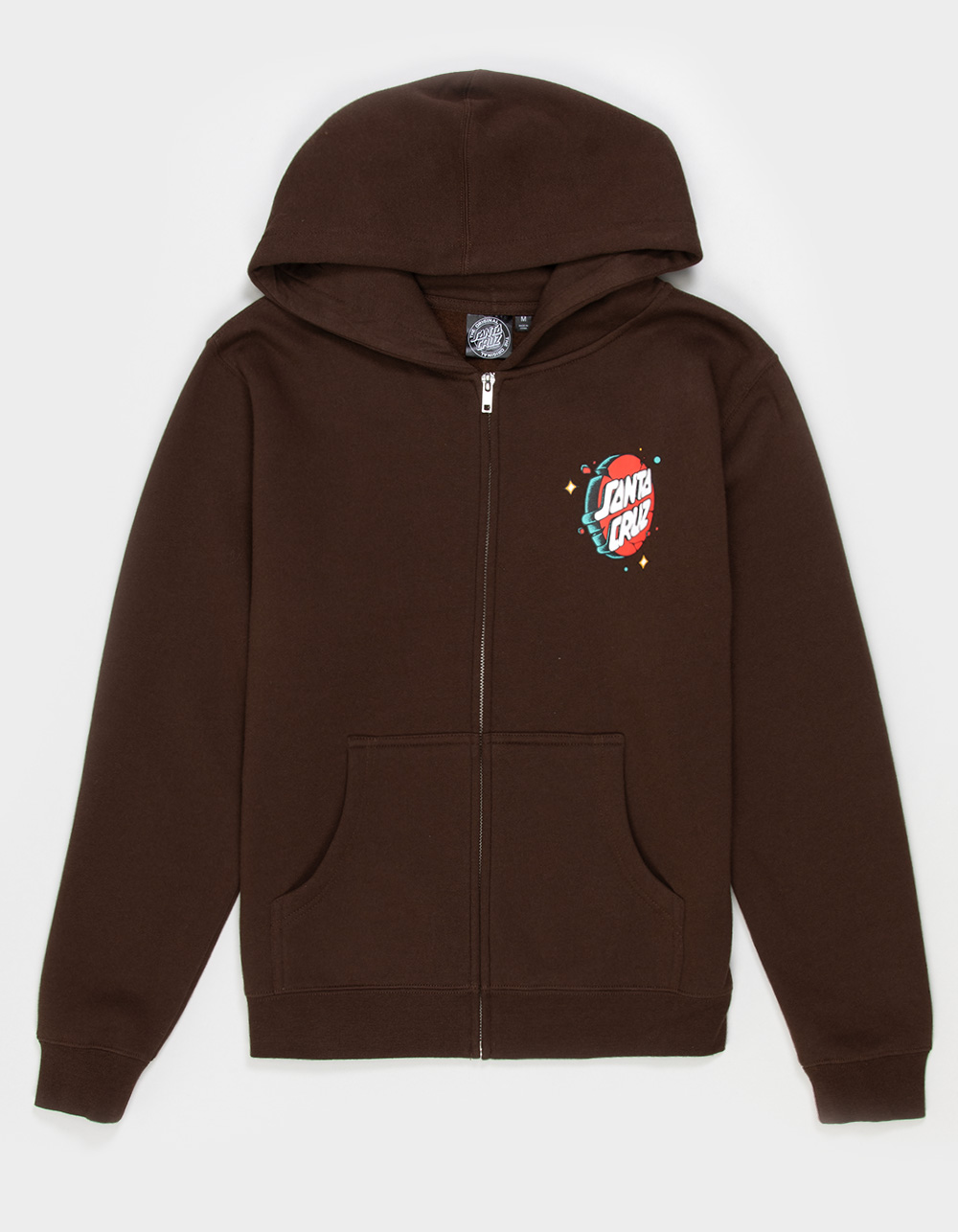 SANTA CRUZ Lucky Day Girls Zip-Up Hoodie - BROWN