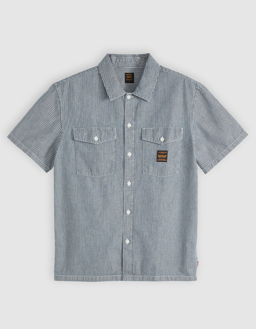 LEVI'S Worker Mens Button-Up Shirt - BLUE/WHT