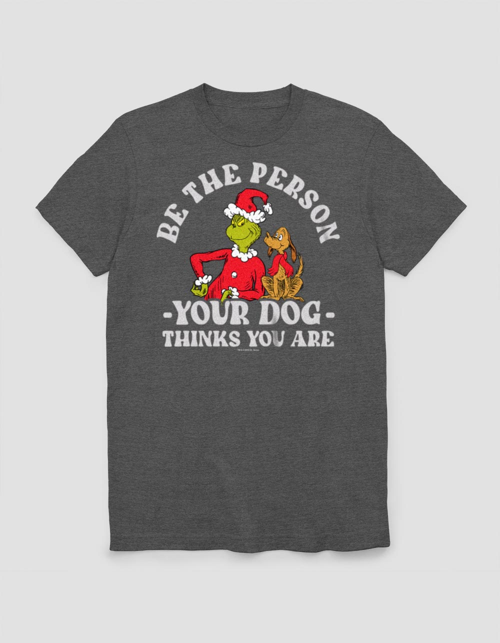 DR. SEUSS Be The Person Unisex Holiday Tee - CHARCOAL