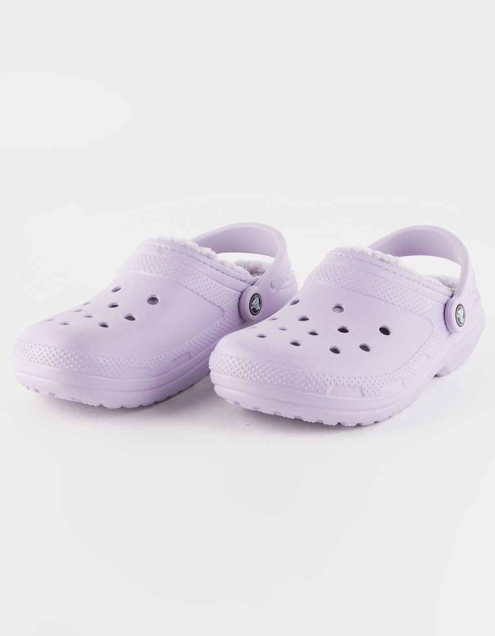 fuzzy purple crocs