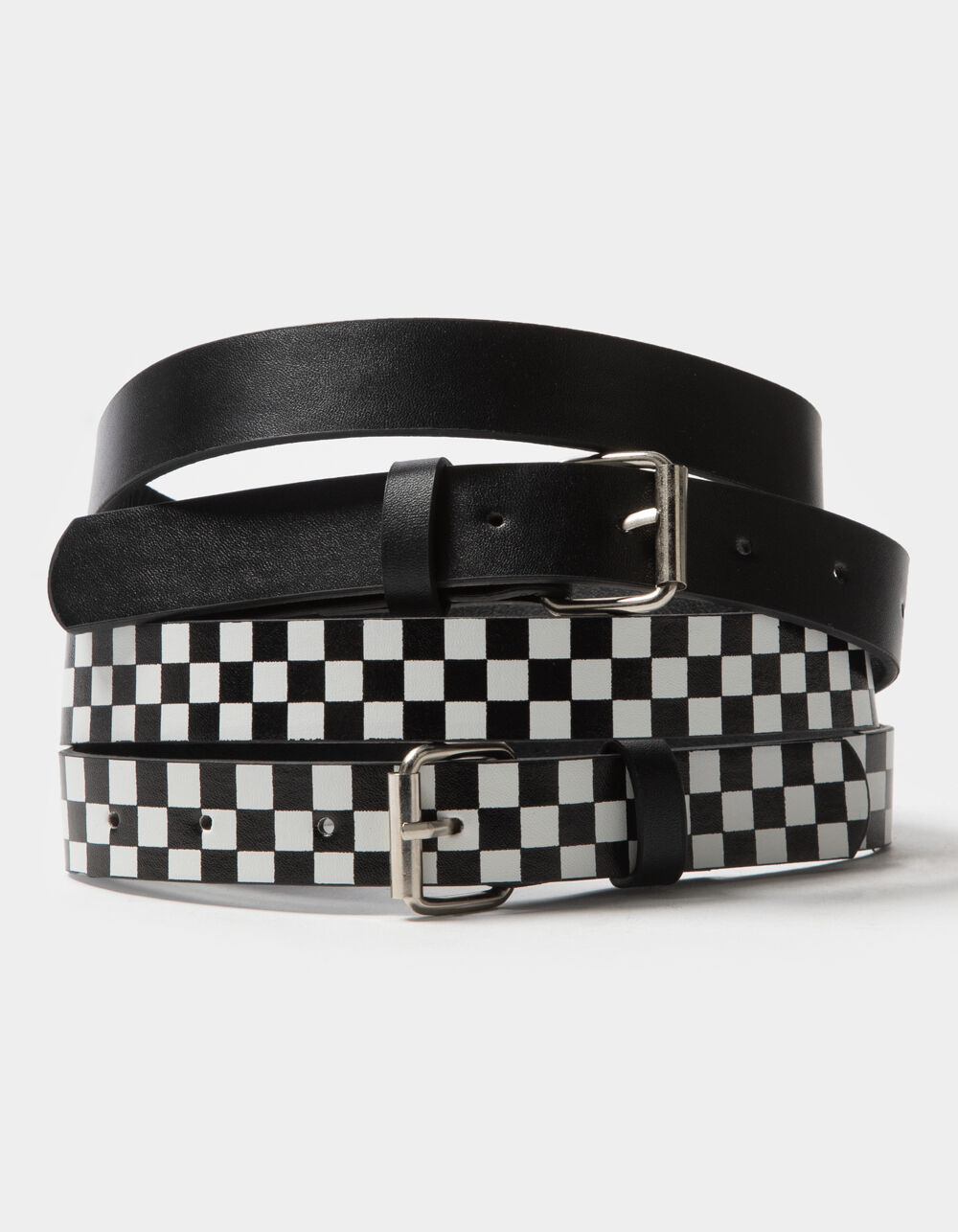2 Pack Checker Belts - BLACK COMBO | Tillys