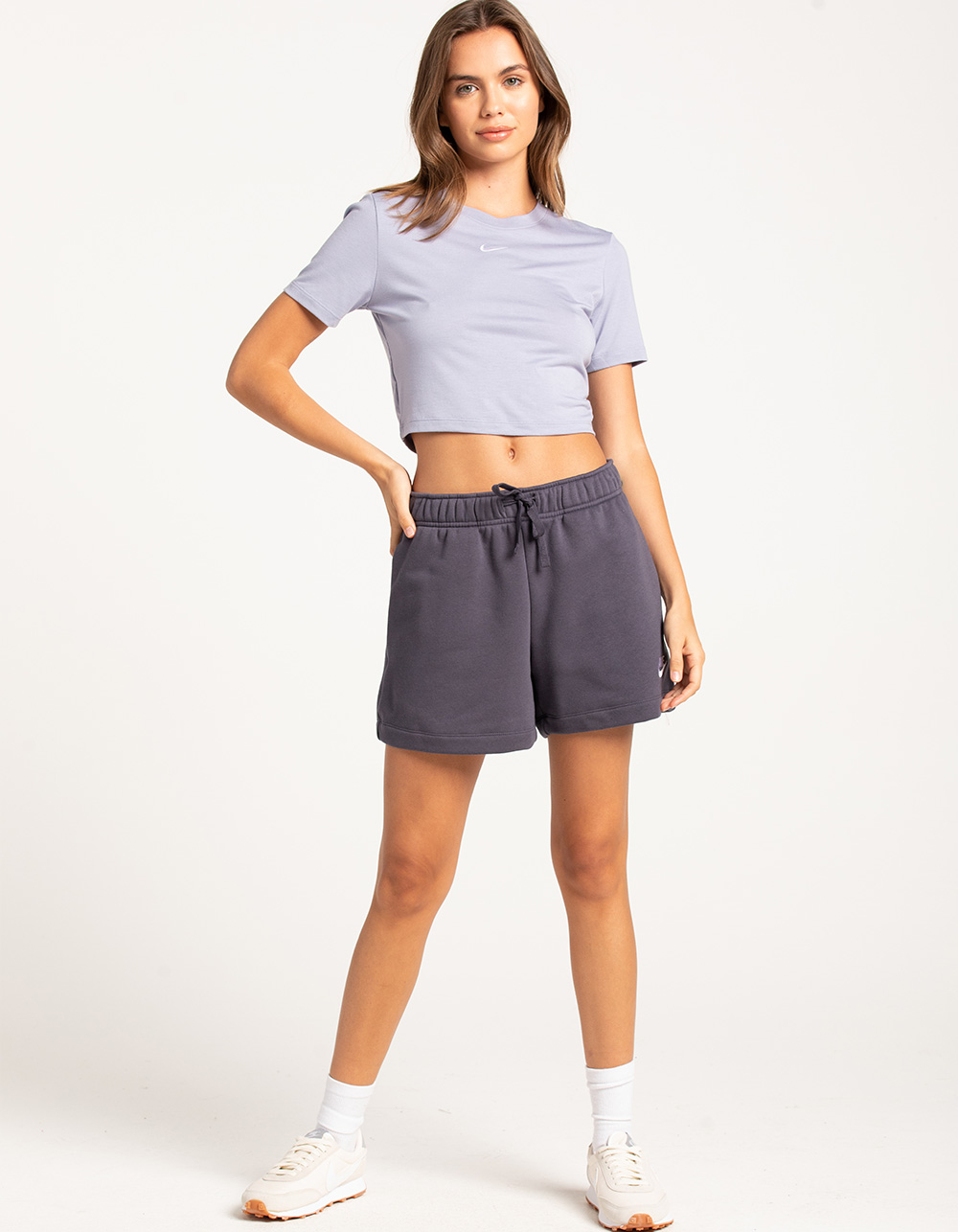NIKE Sportswear Essential Slim Crop Womens Tee - PERIWINKLE | Tillys
