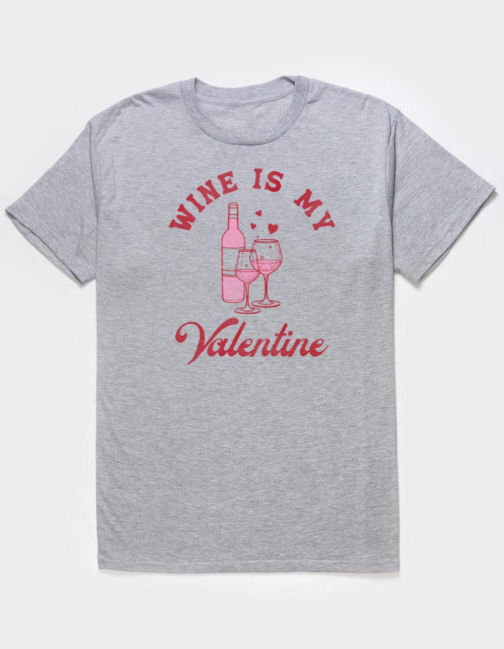 Valentine Wine Unisex Tee - HEATHER GRAY