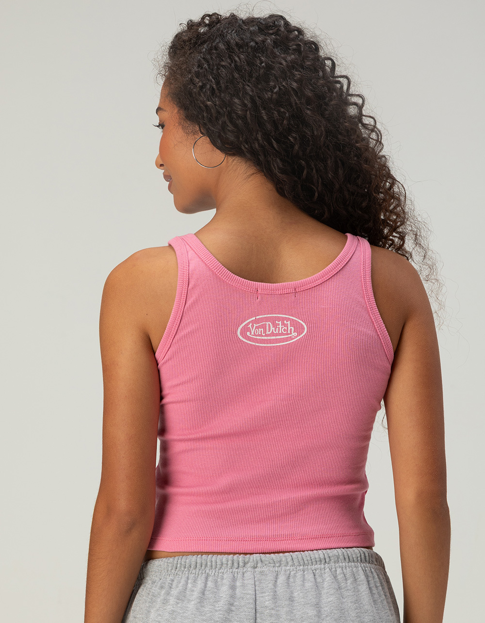 VON DUTCH Flame Heart Womens Tank Top - PINK