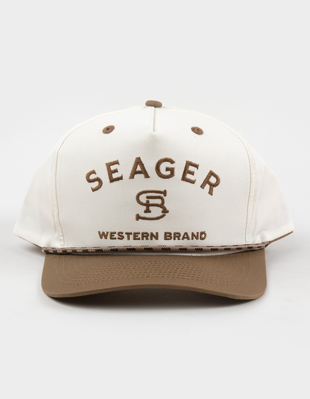 SEAGER Branded Snapback Hat - Cream Combo