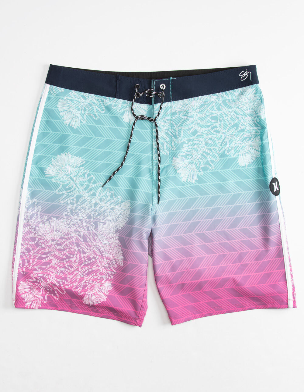 HURLEY Phantom Sig Zane Wailehua Mens Boardshorts PINK/BLACK Tillys