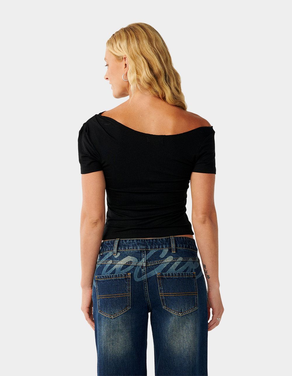 RIP CURL Off Shoulder RC Womens Tee - BLACK