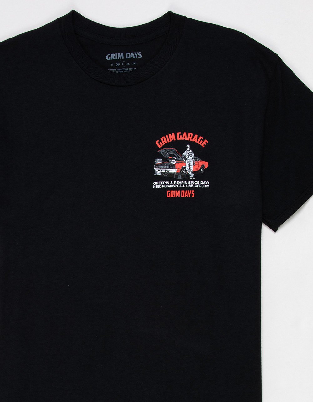 GRIM DAYS Garage Mens Tee - BLACK