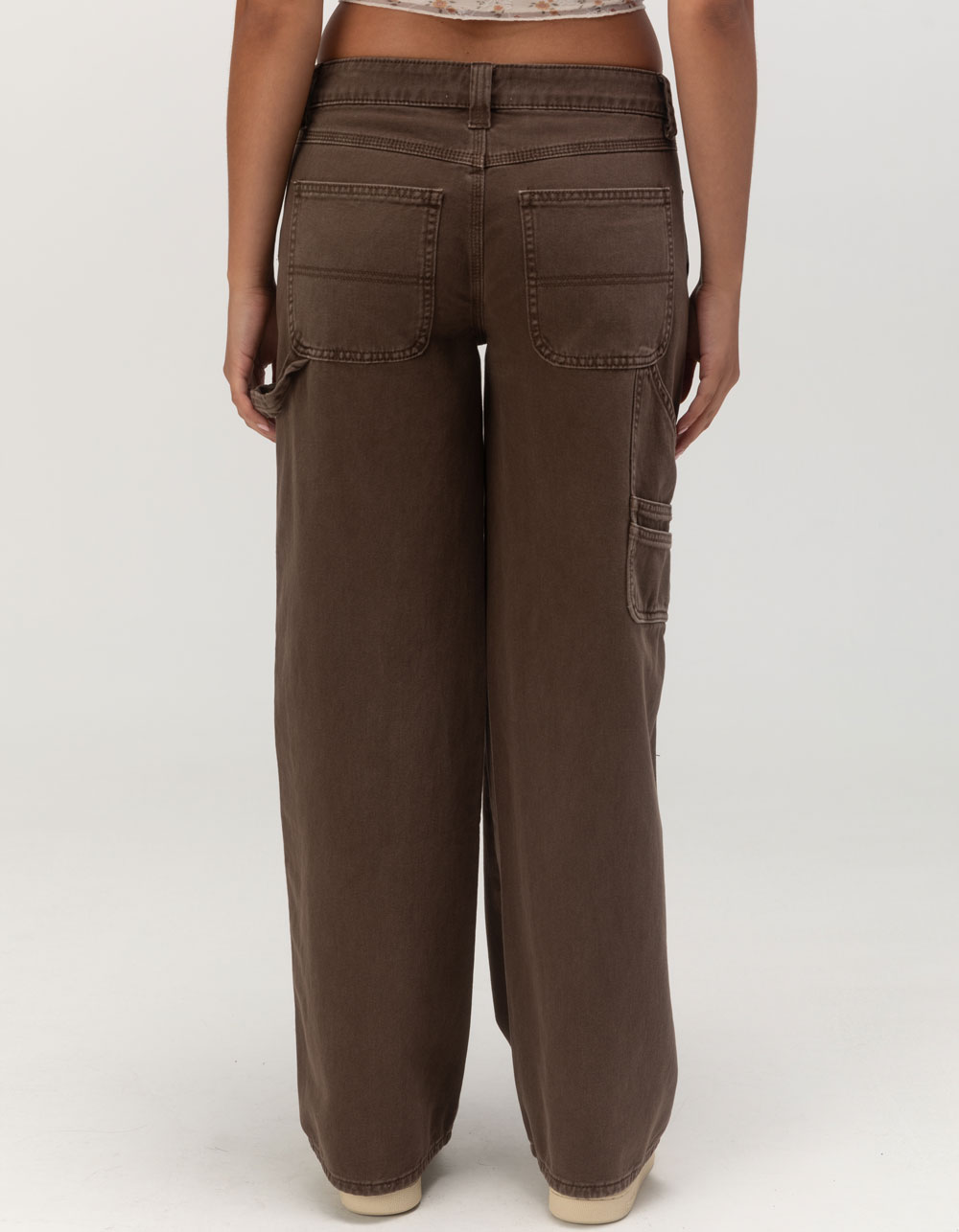 RSQ Womens Low Rise Baggy Carpenter Jeans - BROWN