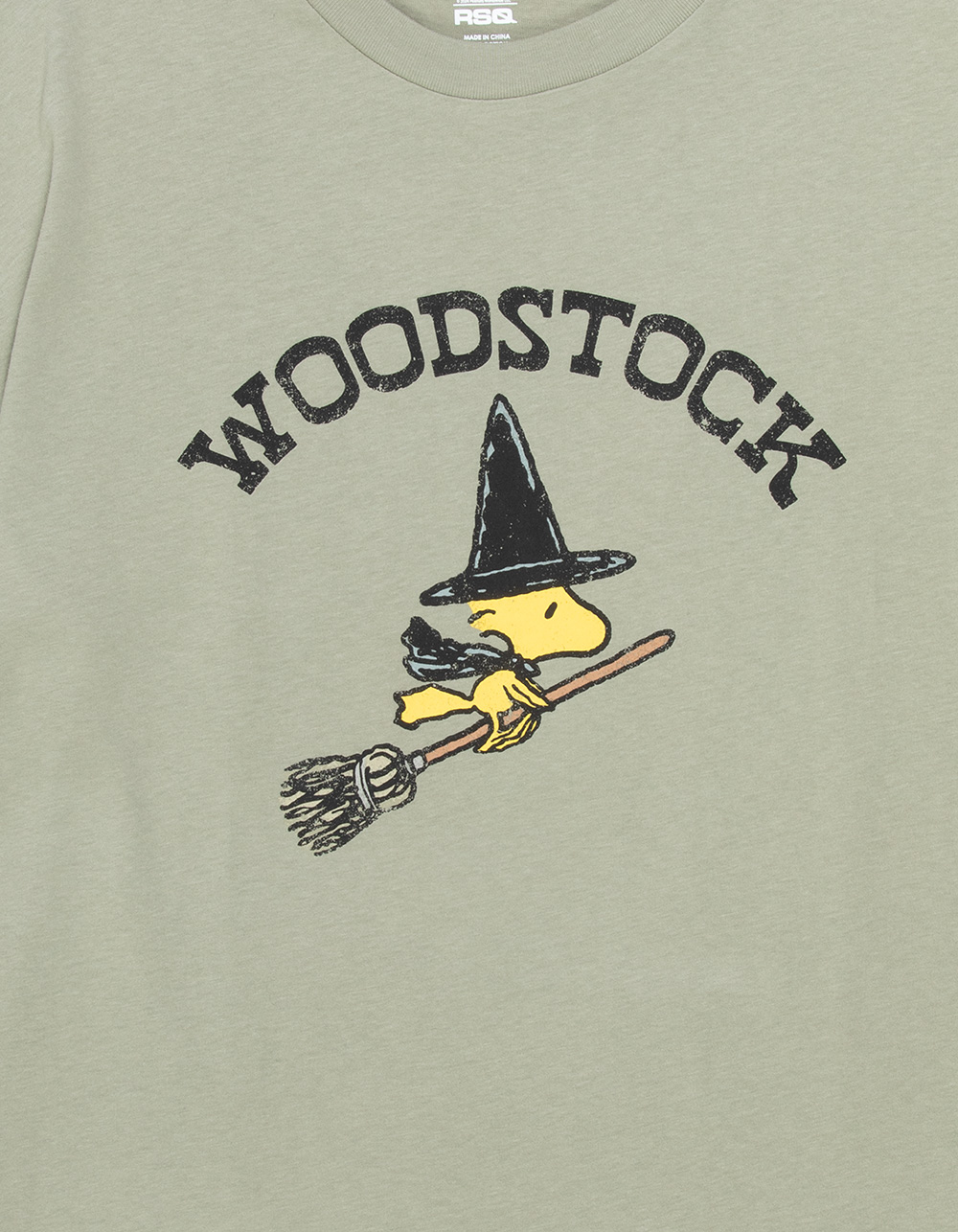RSQ x Peanuts Woodstock Mens Oversized Tee - OLIVE