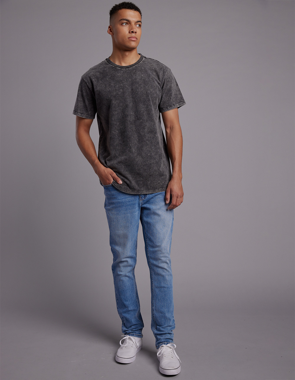 RSQ Mens Relaxed Taper Medium Tint Denim Jeans - MEDIUM WASH