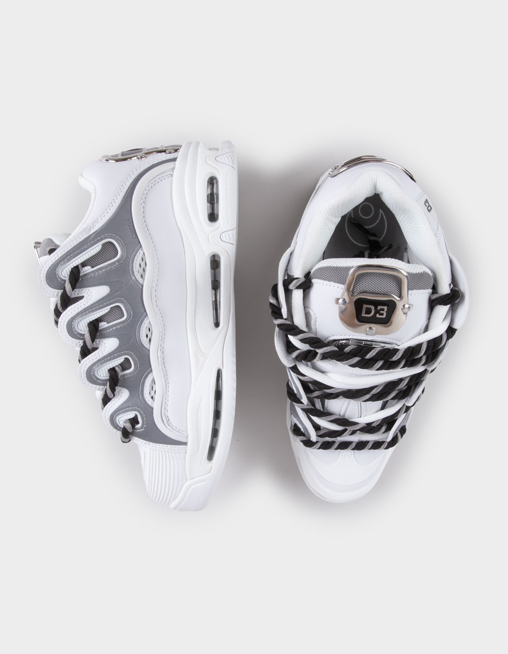 OSIRIS D3 2001 Skate Shoes - WHT/GRAY