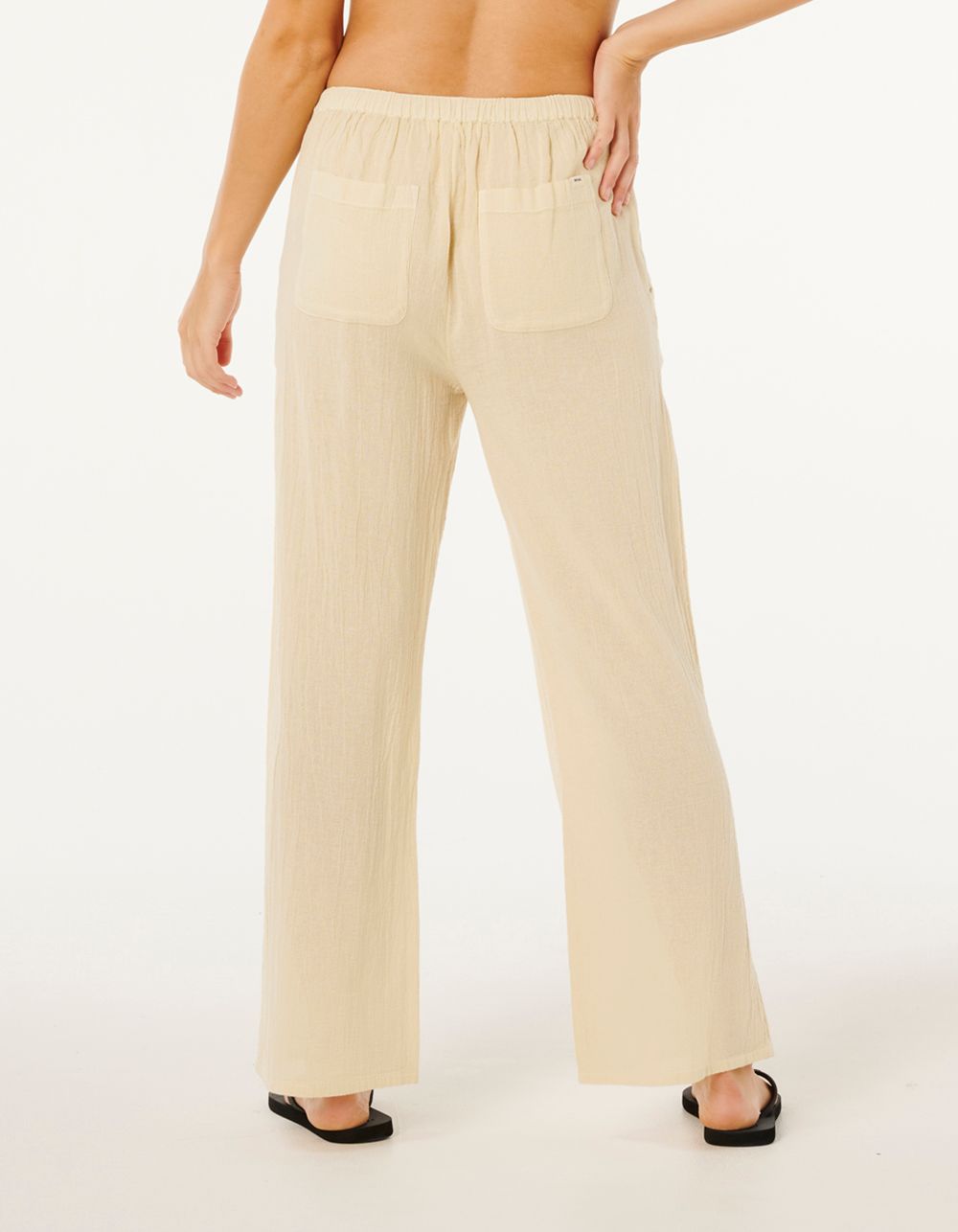 RIP CURL Classic Surf Wide Leg Womens Pants - NATURAL