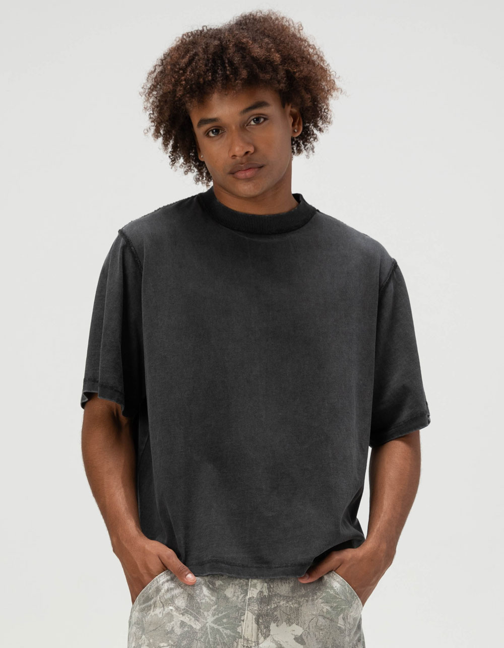 RSQ Mens Boxy Tee - BLACK