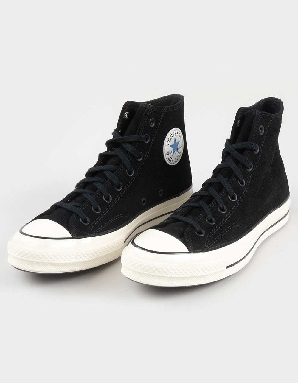 CONVERSE Chuck Taylor All Star 70 Suede High Top Shoes - BLK/WHT