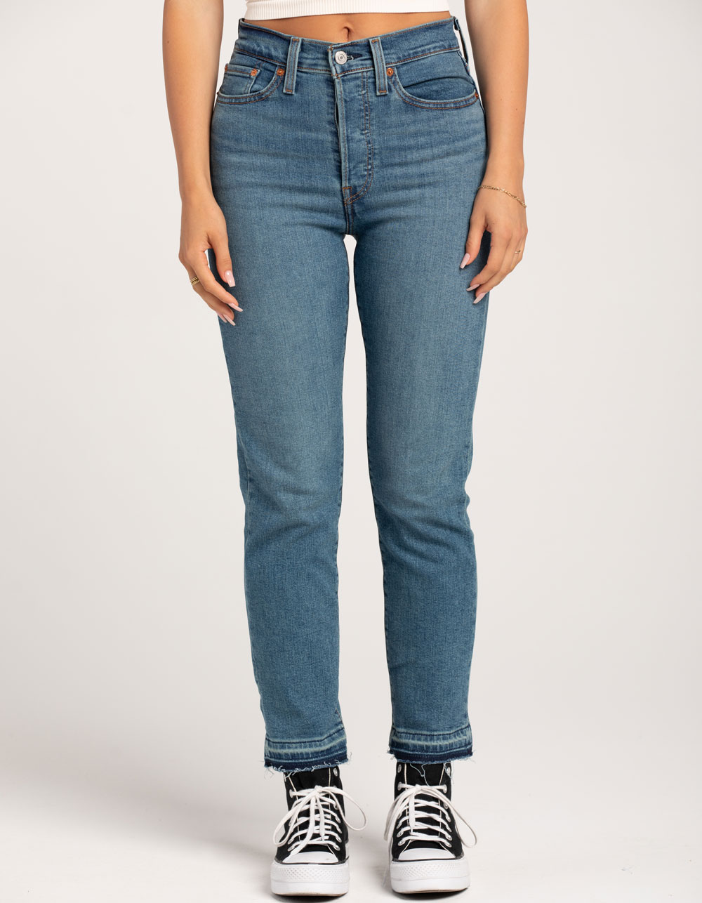 LEVI'S Wedgie Straight Womens Jeans - Turned On Me - MED BLAST | Tillys