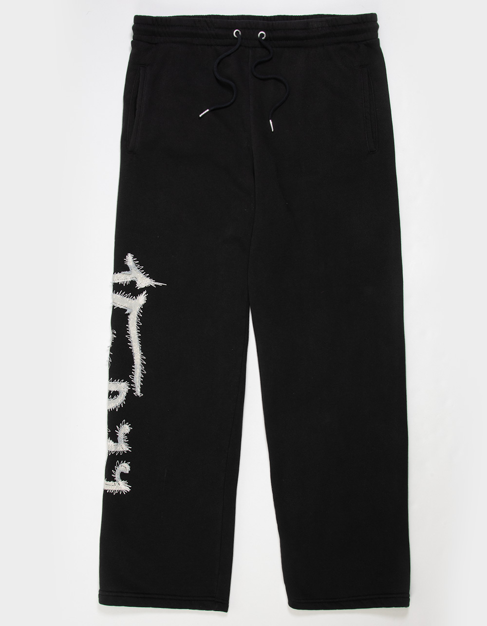VON DUTCH Patch Logo Mens Sweatpants - WASHED BLACK