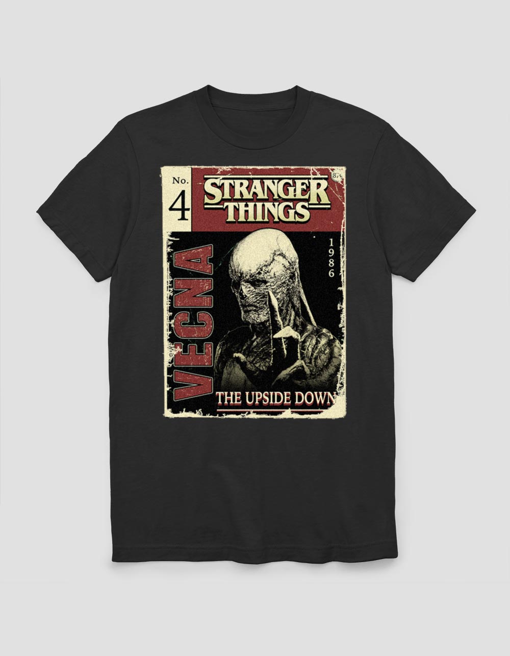 STRANGER THINGS Vecna Pulp Comic Unisex Tee - BLACK