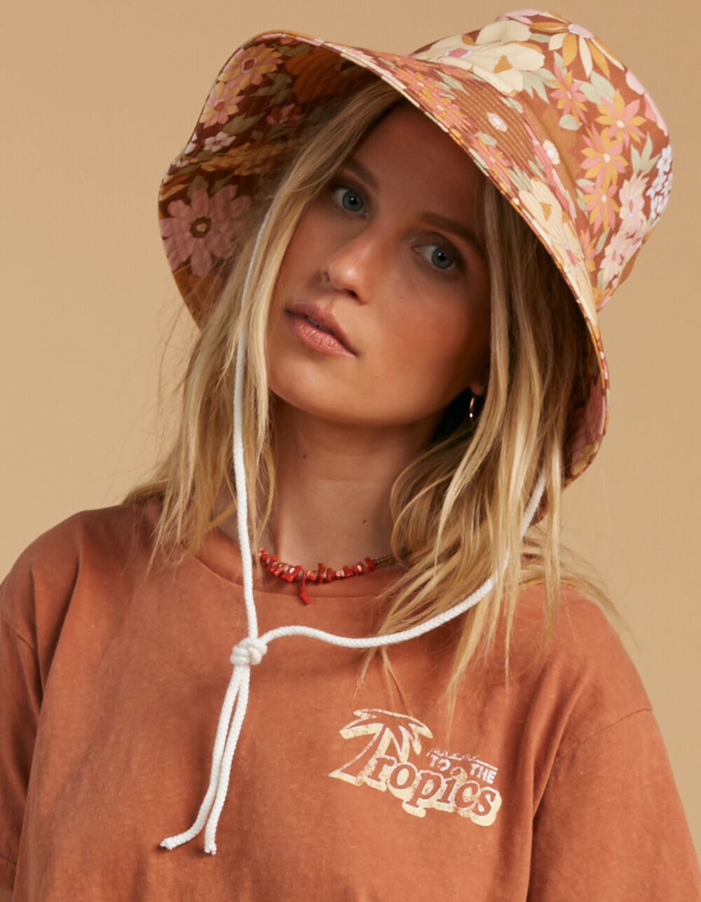 Salty Blonde Far Out Womens Bucket Hat 
