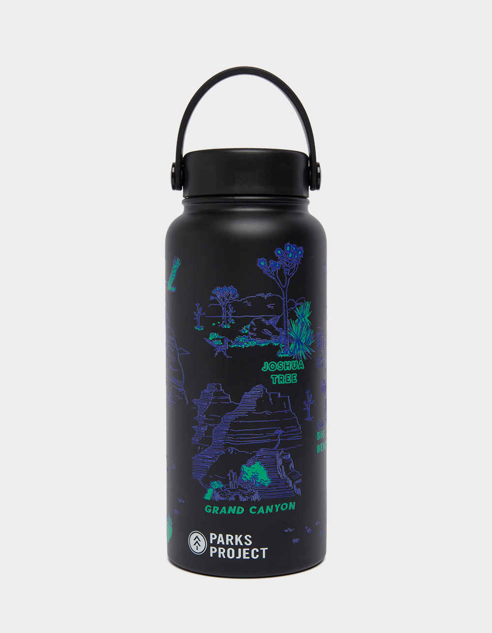 Parks Project 32 oz Insulated Water Bottle - Black/Turquoise - One Size