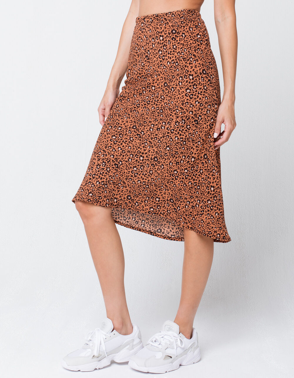 SKY AND SPARROW Leopard Midi Skirt image number 3