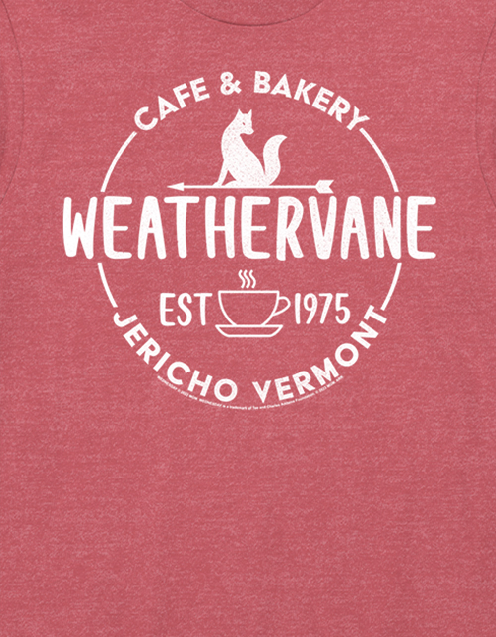 WEDNESDAY Weathervane Coffee Shop Unisex Tee HTHR RED Tillys