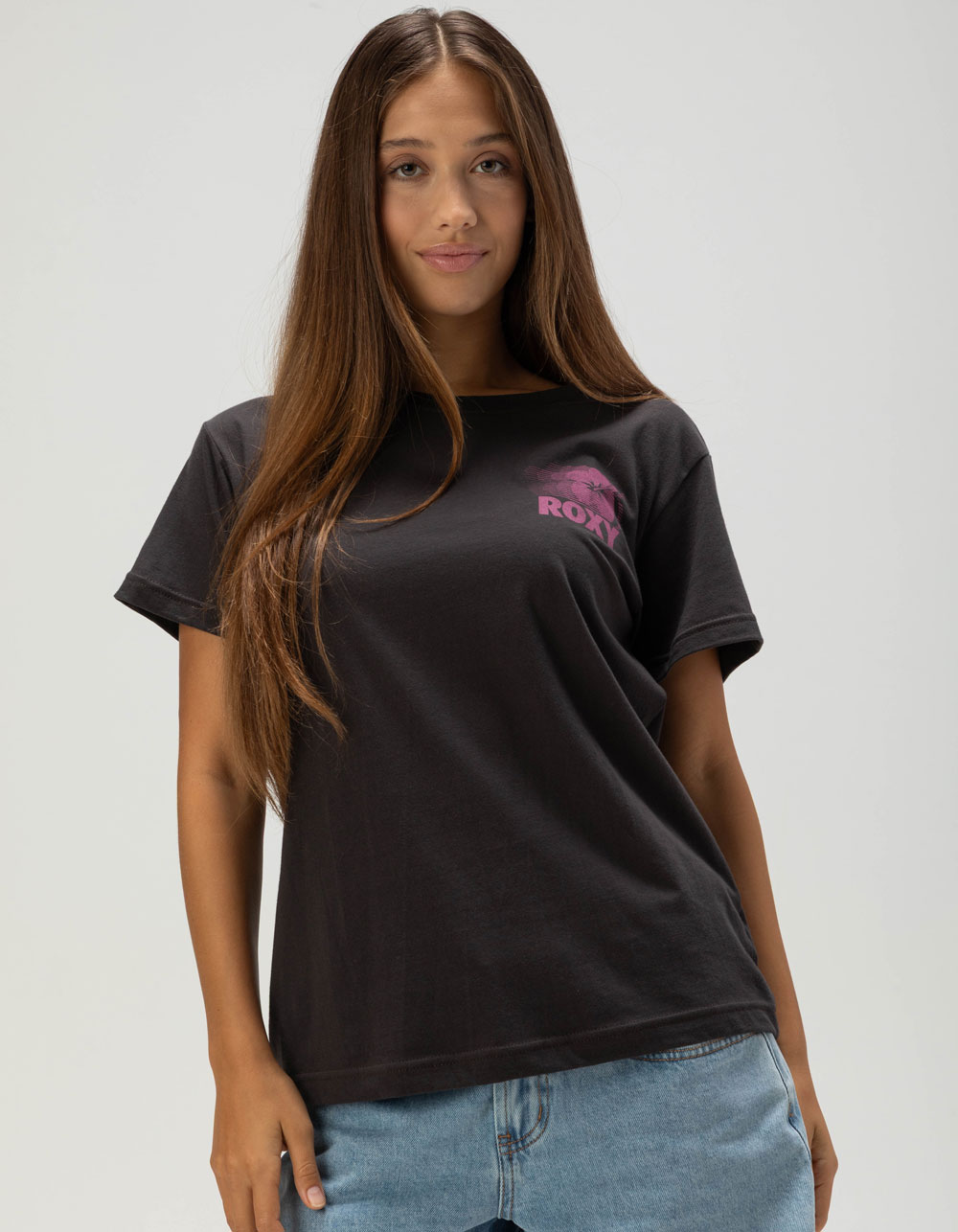 ROXY Surf Team Womens Boyfriend Tee - BLACK