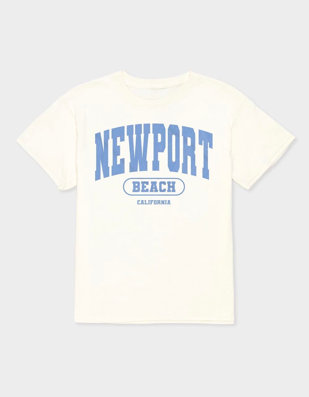 NEWPORT BEACH Collegiate Unisex Kids Tee - OFF WHITE