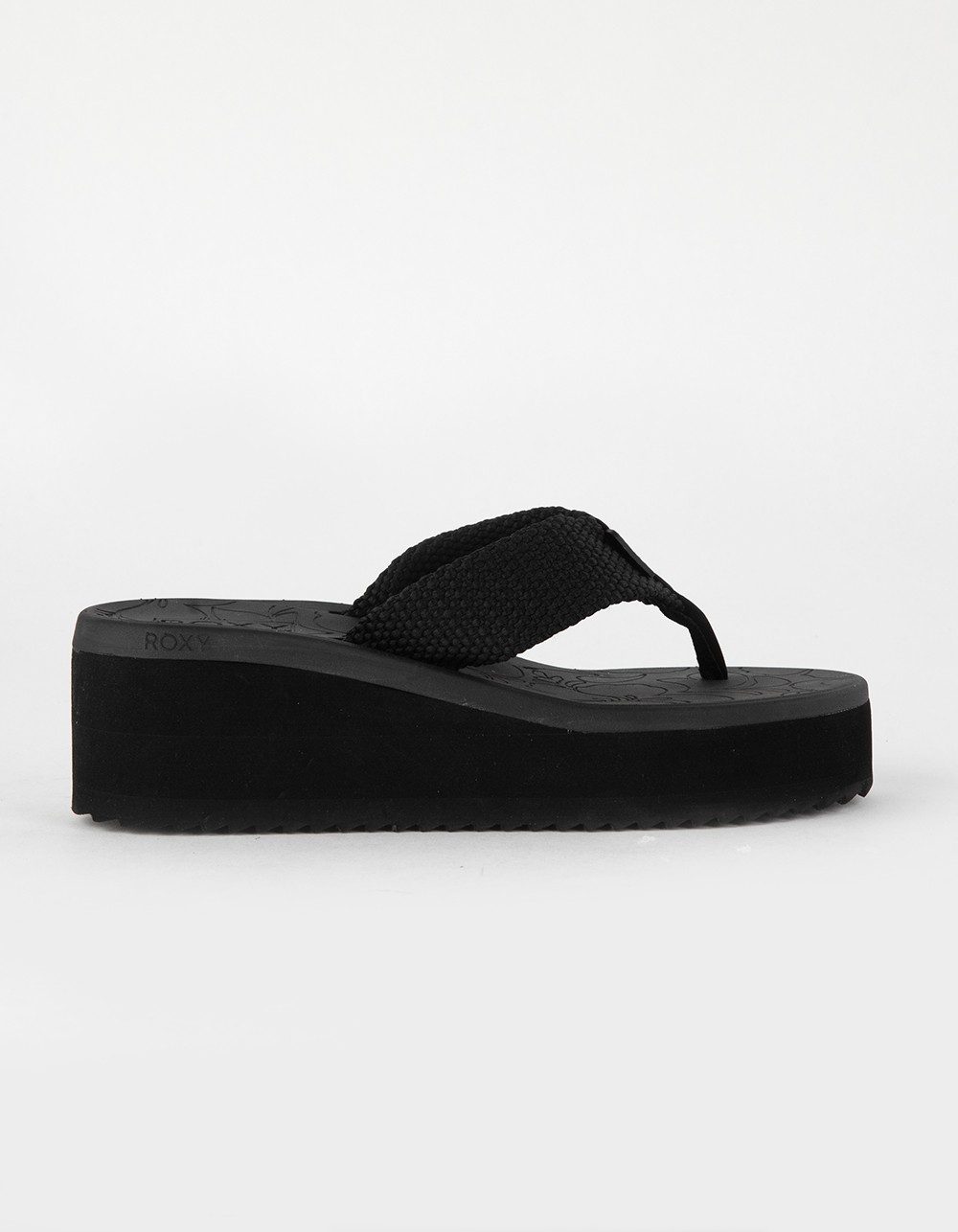 ROXY Kallie Li Womens Wedge Thong Sandals - BLACK | Tillys