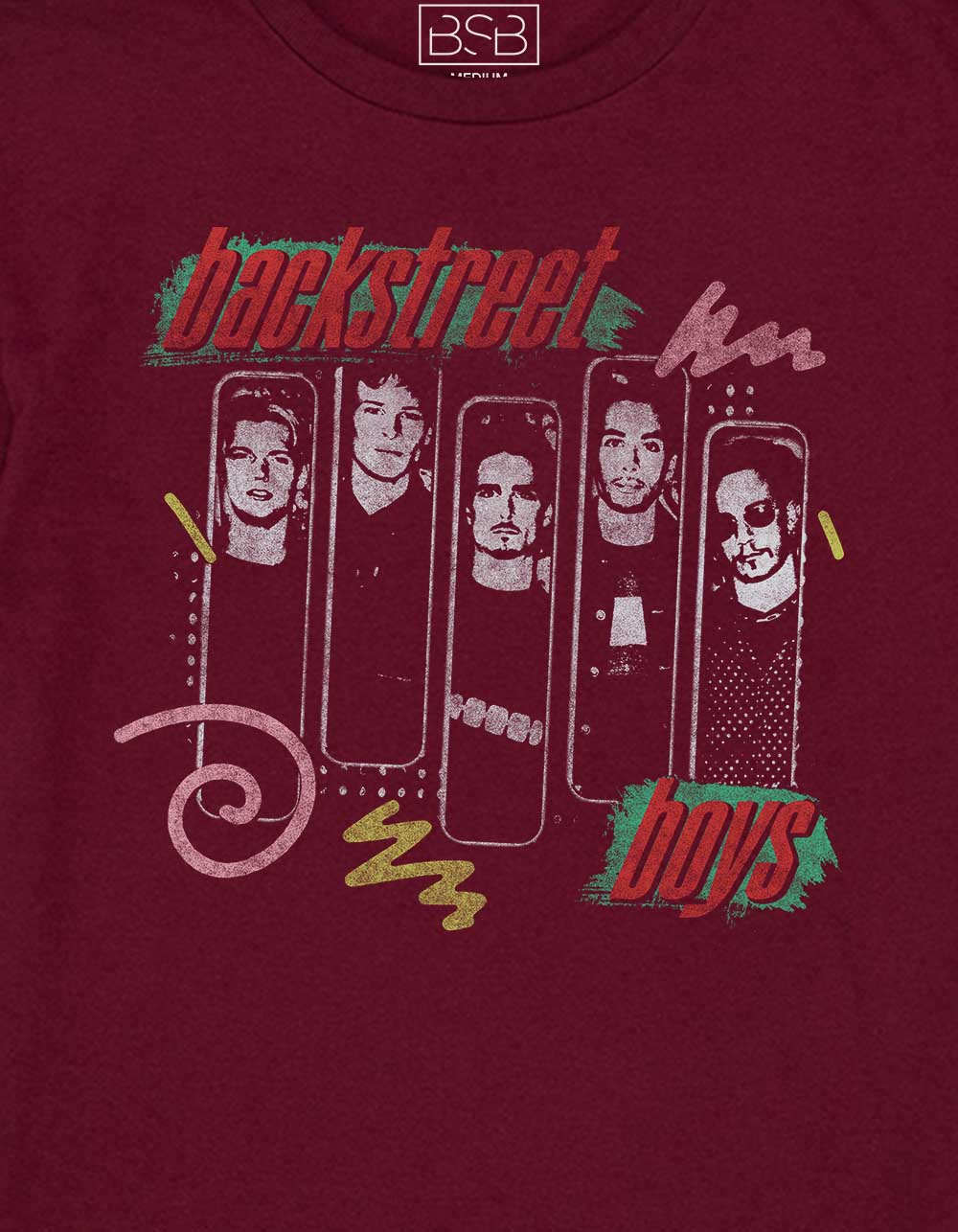 BACKSTREET BOYS Meet And Greet Unisex Kids Tee - MAROON