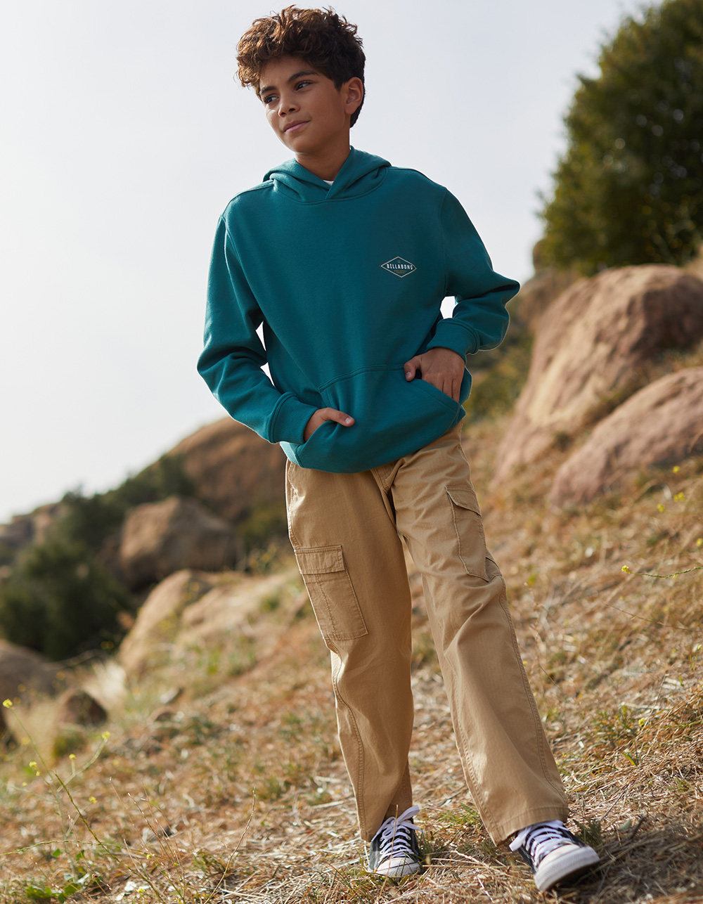 RSQ Boys Loose Cargo Ripstop Pants - TAN