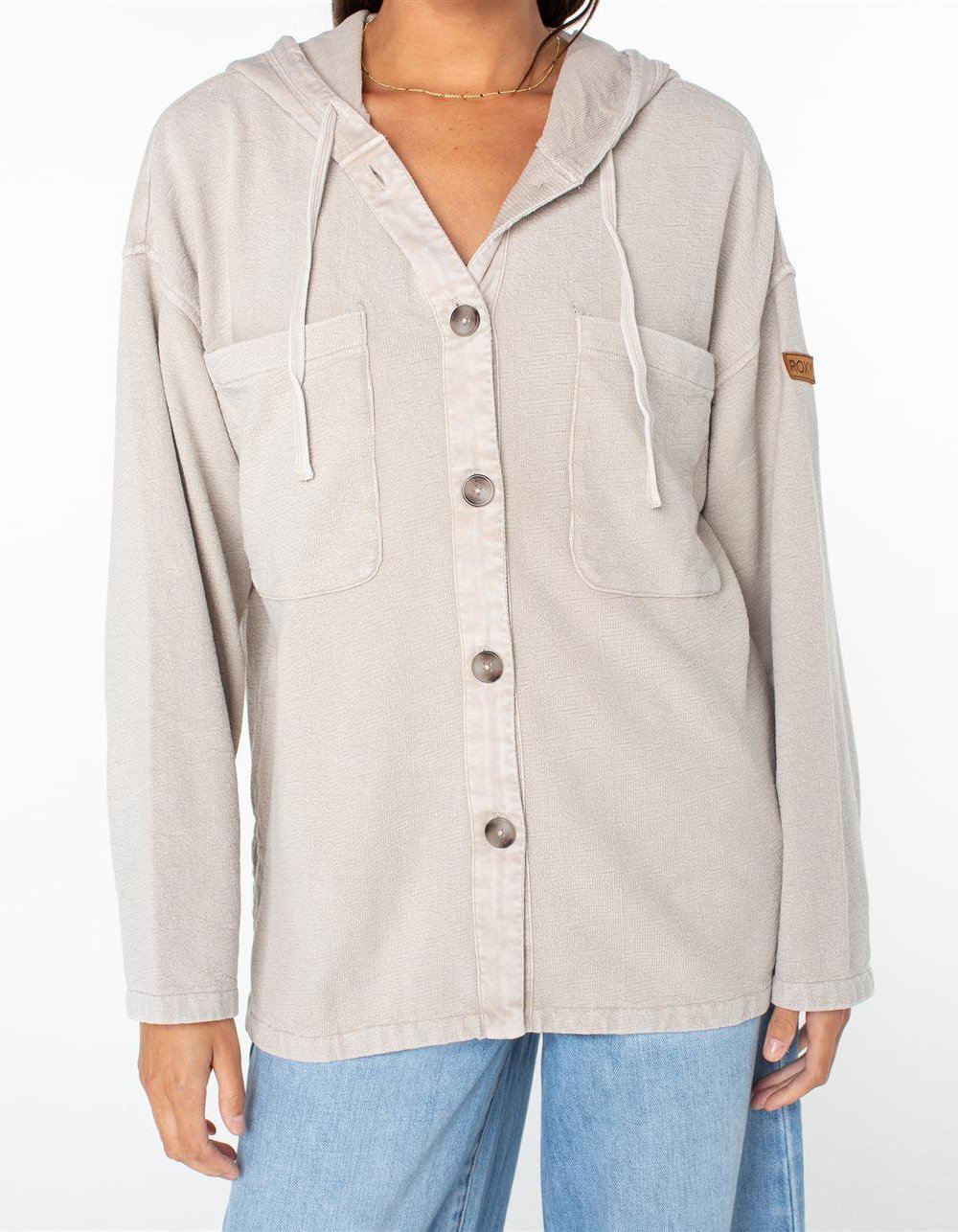 ROXY Clear Water Womens Shacket - BEIGE
