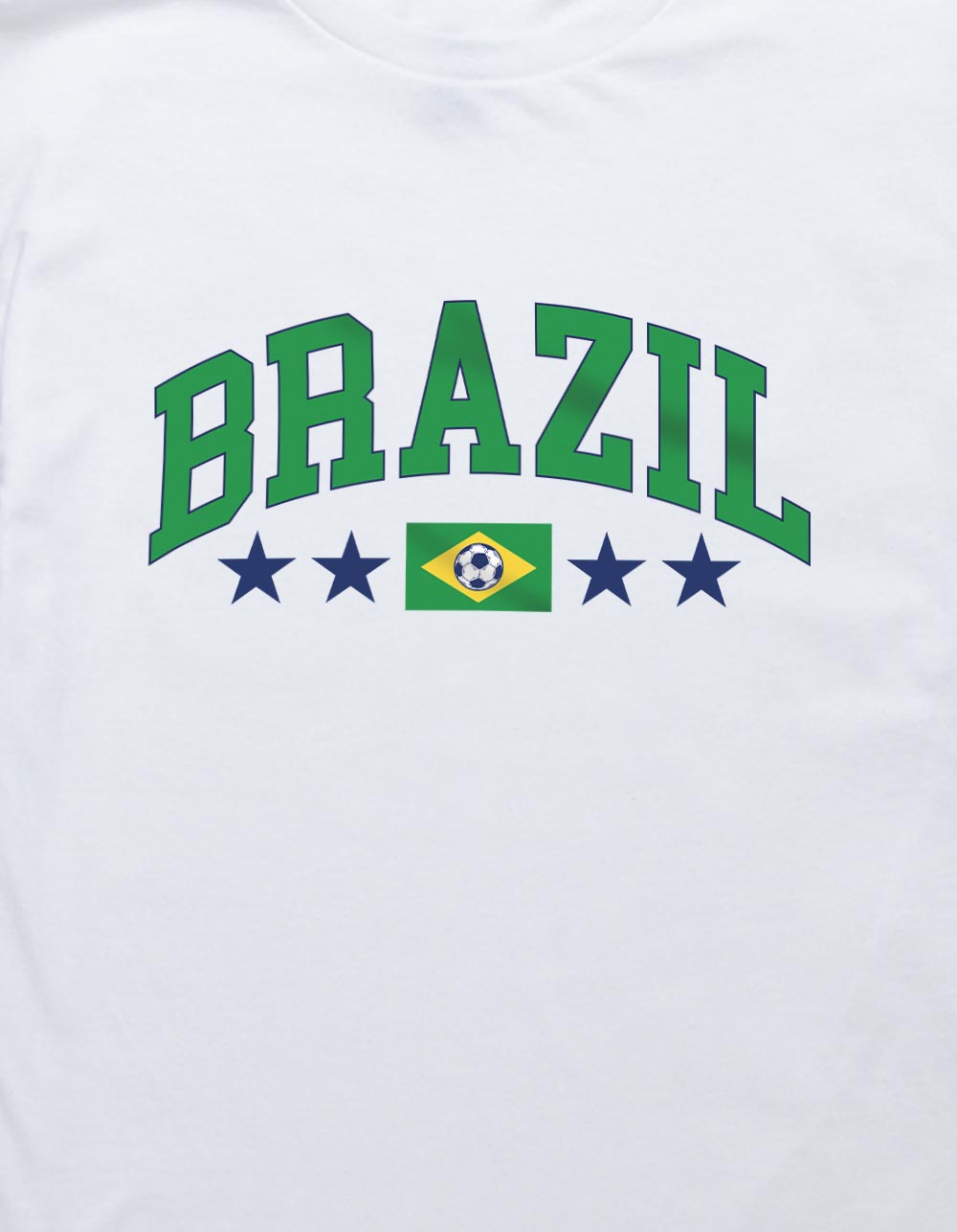 BRAZIL Flag Soccer Unisex Kids Tee - WHITE