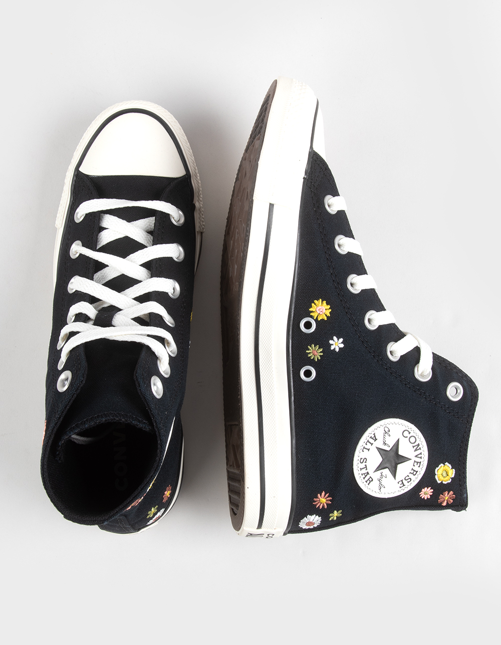 CONVERSE All Star Flower Power Womens High Top Shoes - BLACK