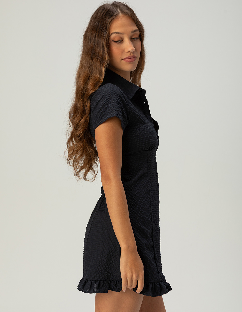NECTAR CLOTHING Womens Short Sleeve Dress - NAVY