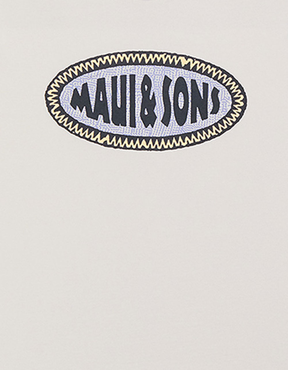 MAUI & SONS Madras Patch Mens Tee - BONE