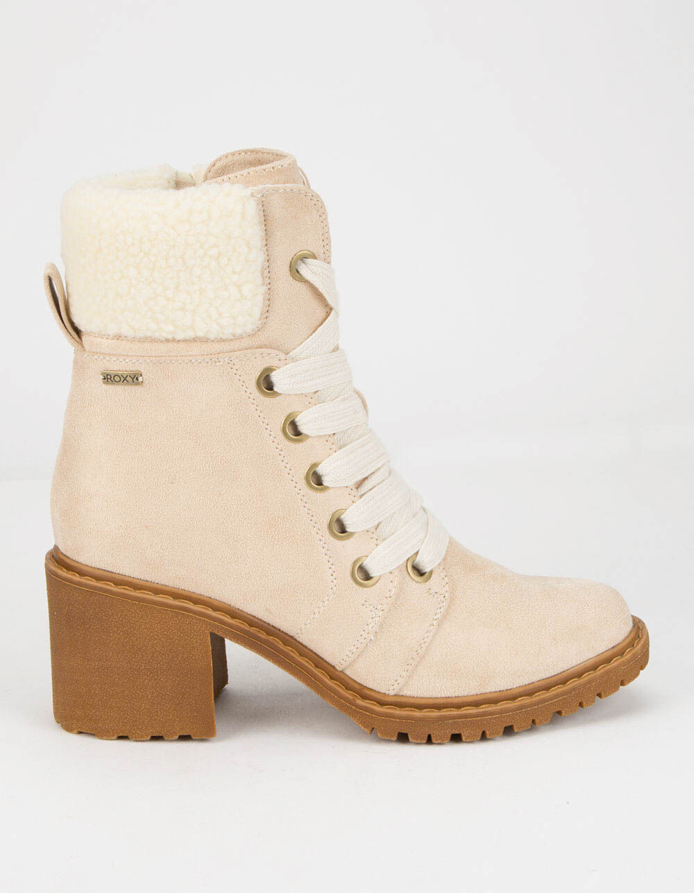 ROXY Eddy Heeled Lace-Up Natural Womens 